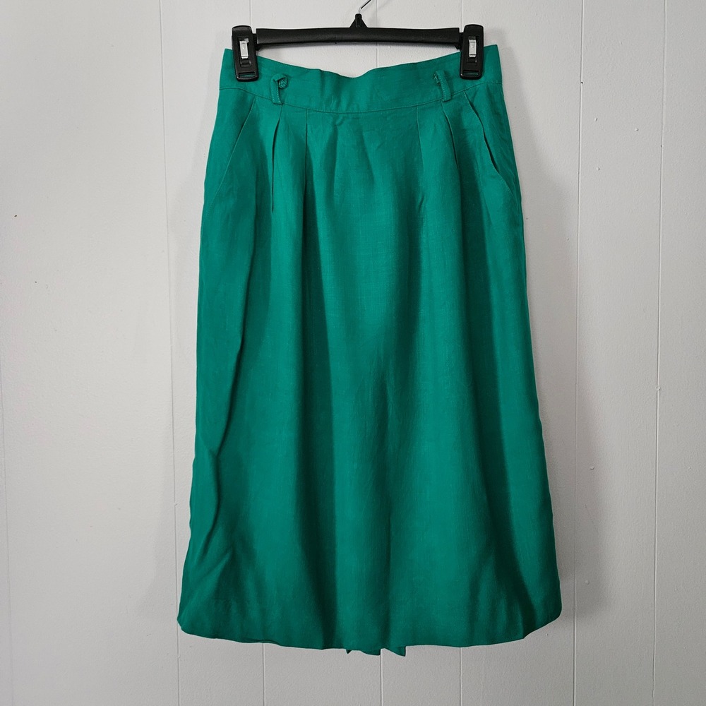 Jones New York Pencil Skirt Women Midi Vintage Pockets Professional